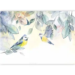 Artgeist, Tapete, Fototapete - Colorful Titmouse (100 x 70 cm)