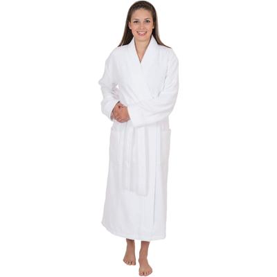 Unisex-Bademantel WEWO FASHION "3002" Gr. L, weiß, L:125cm, Frottier, Hausmäntel, klassisch elegant