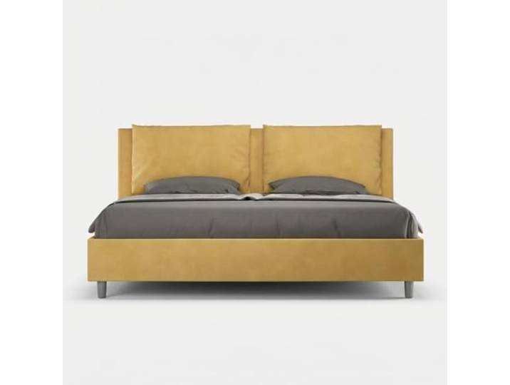 Doppelbett mit Bettkasten, modernes Design Antea 200x200 - Gelb
