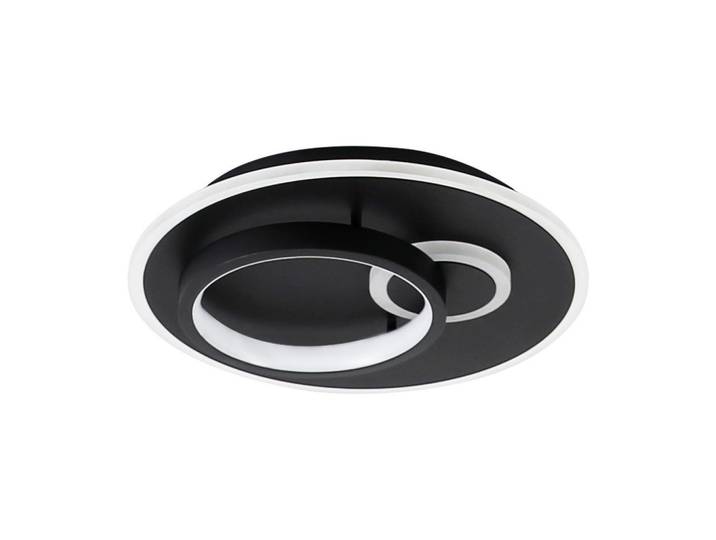 Nettlife Led-Deckenleuchte Peter 31 cm, Schwarz, Kunststoff, Rund, LED integrated, 31x8.5x31 cm, Lampen & Leuchten, LED Beleuchtung, LED-Deckenleuchten