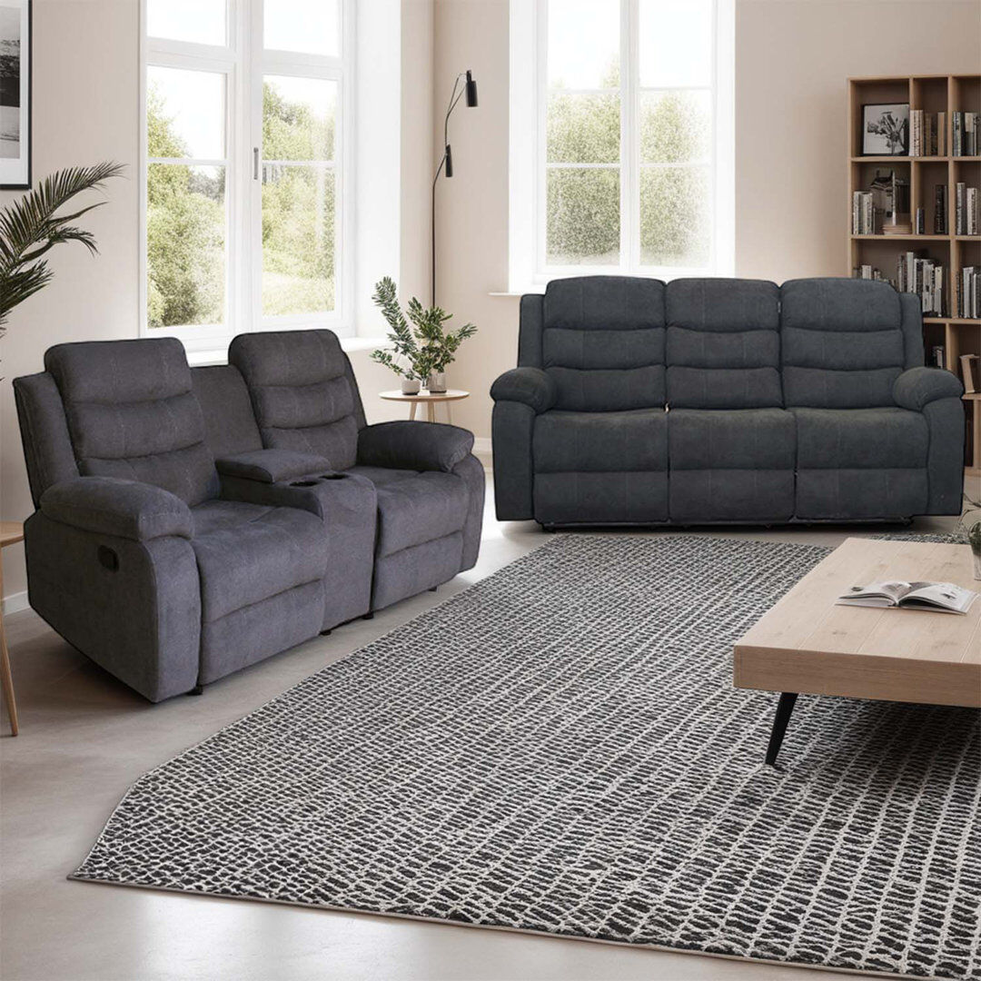 Ebern Designs 5 Seater Sofa Gray 101cm H X 199cm W X 96cm D