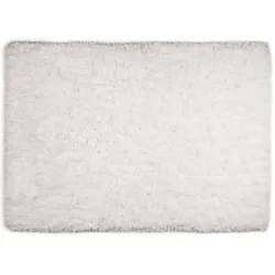 THEKO Teppich Flokato Uni white 120 cm x 180 cm