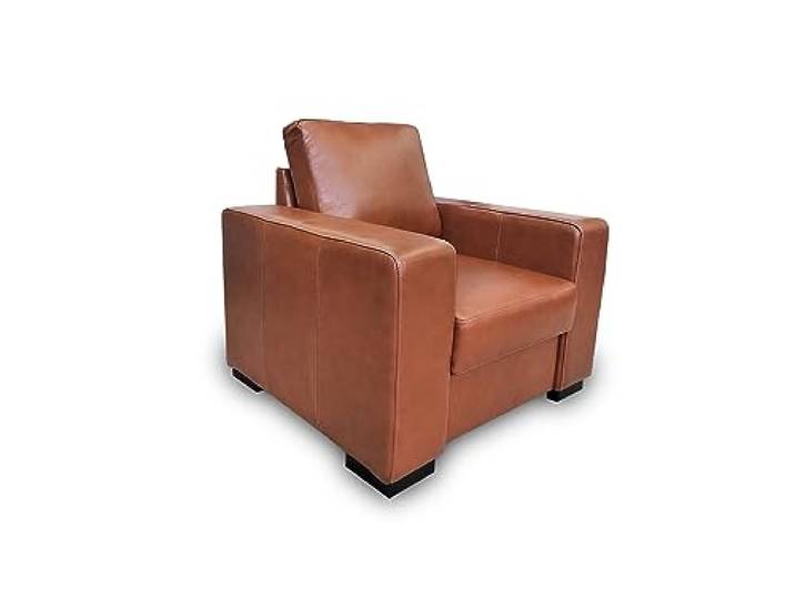 Quattro Meble Echtleder Sessel Mallorca Breite 95 cm Leder Sessel Rindsleder Wohnzimmer Hotel Loungesessel Leder Antique Tabac