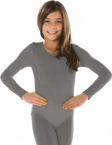 Kinder-Langarmbody, grau