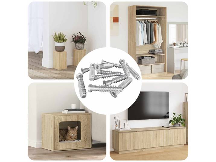vidaXL Kopfschraube 2900 Stk. Silber Stahl