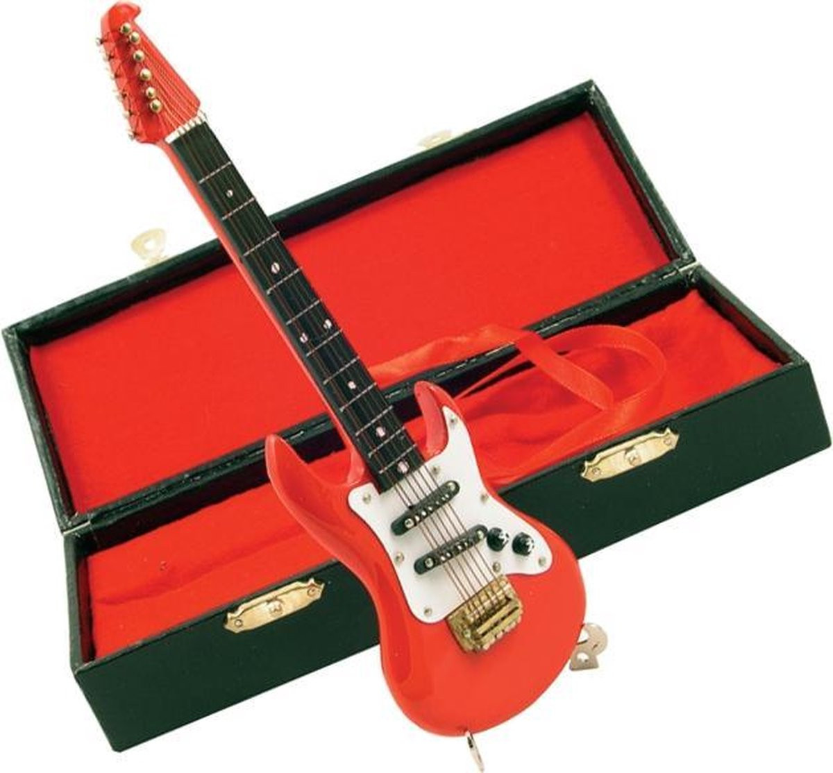 Music Gifts Miniatuur Elektrische Gitaar Rood