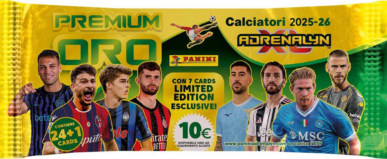 Panini Serie A 2025/2026 Adrenalyn-kaarten Gouden set