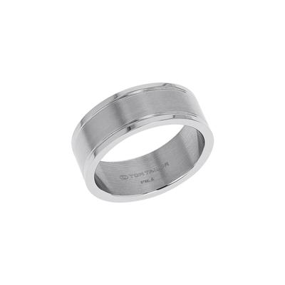 Fingerring TOM TAILOR "Schmuck Geschenk Edelstahl" Gr. 64, edelstahlfarben, Fingerringe, Herren, 64, Edelstahl, 8mm, Fingerring