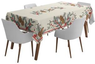 KAF Home Digitally Printed Holiday Tablecloth - 60 x 84 - Holiday Foliage