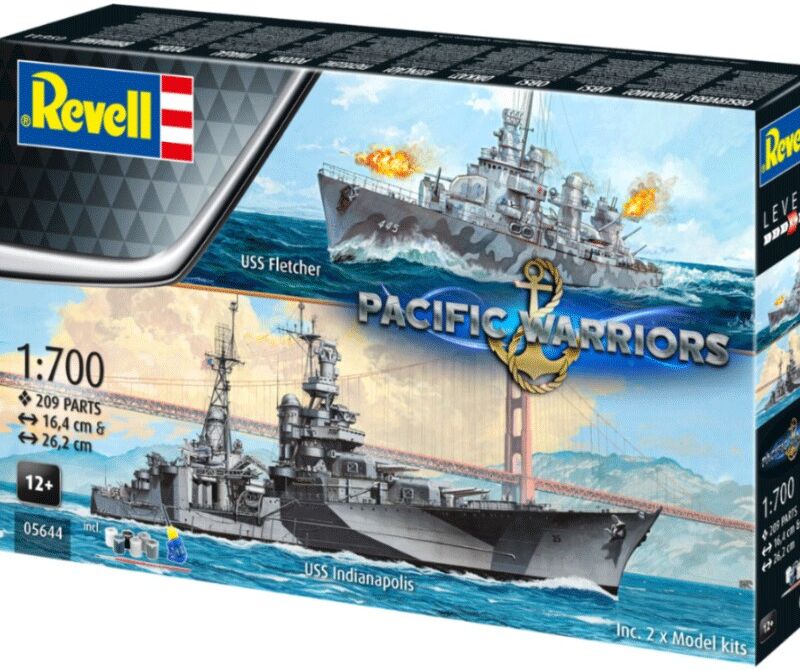 Pack 2 Maquettes Pacific Warriors (USS Fletcher & USS Indianapolis) échelle 1:700 - Revell