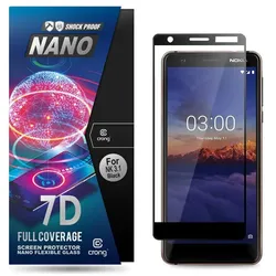 Crong 7D Nano Flexible Glass – Full Coverage Hybrid Screen Protector 9H Nokia 3.1