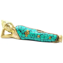 Brass Buddha Figure - Lying Down - 10cm