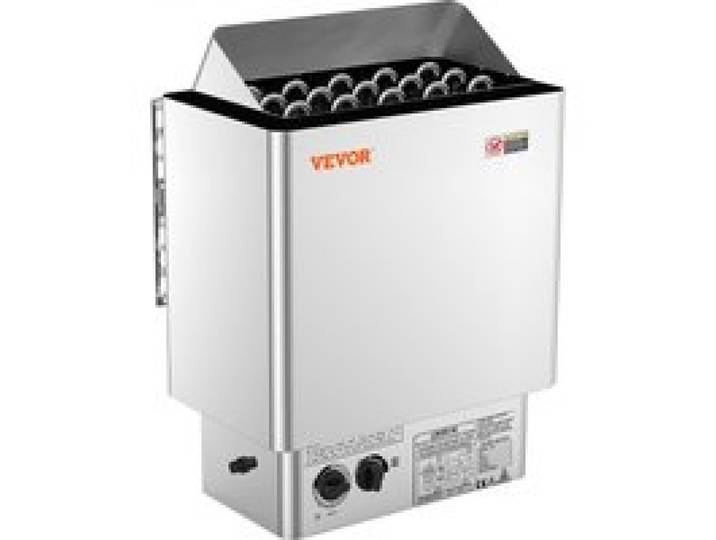 VEVOR Elektrischer Saunaofen, 8 kW, 400 V, 3N tragbare Saunaheizung für drinnen & draußen mit 3-Stunden-Timer, integrierte Steuerung für 8–12 m³, kommerzielle Hotel-Spa-Dusche, Edelstahl 430