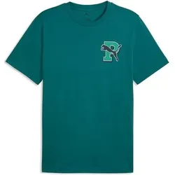 PUMA Herren Shirt GRAPHIC Varsity Tee, Größe S in Blau Blau