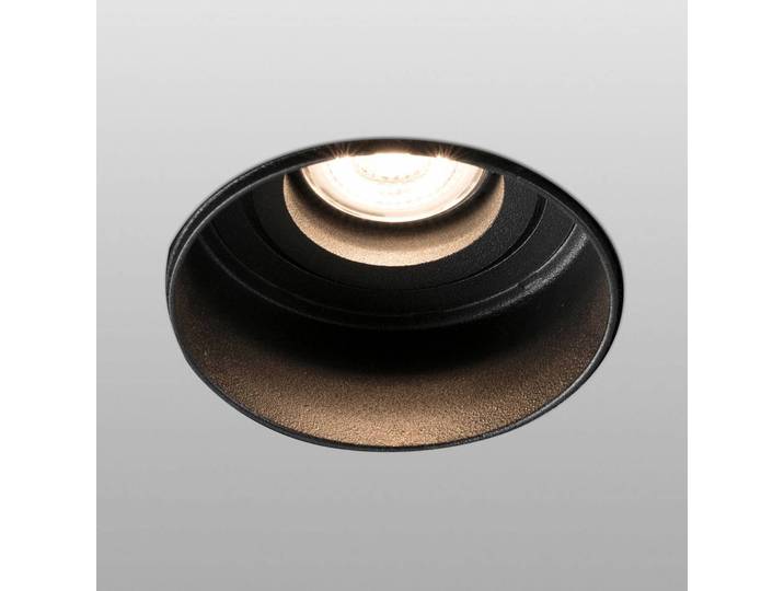 FARO BARCELONA Einbauspot Hyde 1-flammig rund schwenkbar schwarz Hyde, dimmbar, schwarz, für Flurbereich, Metall, Modern