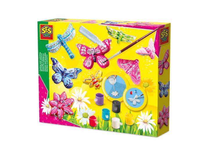 SES Gieten en schilderen - Vlinders en glitter