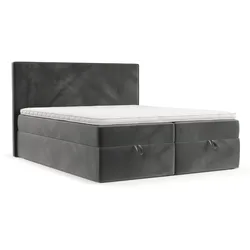 BOXBETT Velma 180/200 cm Grau im Kronos Stoff