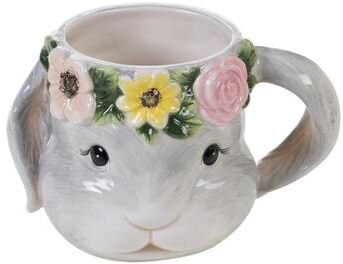 Certified International Sweet Bunny 18 oz. 3-D Mugs, Set of 4