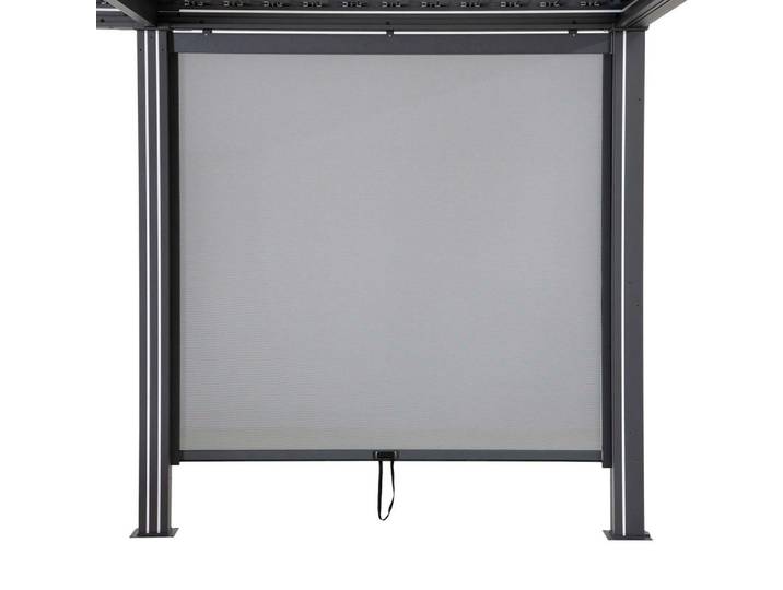 Modante Pavillon-Rollo, Grau, Metall, 182x180 cm, Sonnenschutz, Pavillons