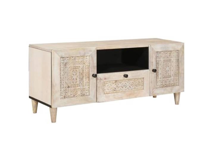 Heofavd TV-Schrank Weiß 105x33x46 cm Holzwerkstoff Lowboard mit Schublade