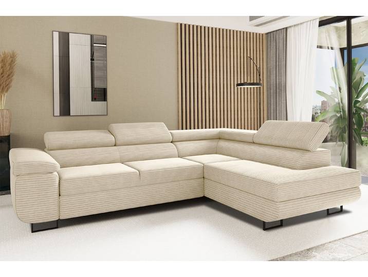 Kaiser Möbel Ecksofa Ecksofa mit schlaffunktion und bettkasten Eckcouch L-Form ATOMIC