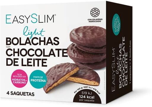Easyslim Light Saquetas Bolachas Chocolate e Leite 26g x4