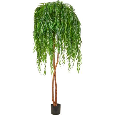 Kunstbaum CREATIV GREEN "Salix alba", grün, H:220cm, Obermaterial: 100% Kunststoff, Kunstpflanzen, in beeindruckender Größe
