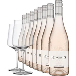 2025 Horgelus Rosé im 8er-Vorratspaket + 2er-Set Ritzenhoff Glas »Vinelle« GRATIS