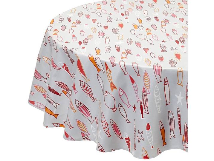 Nappe enduite orange ovale 160 x 240 cm