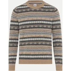 Strickpullover RICK mit Jacquard-Muster Mehrfarbig L