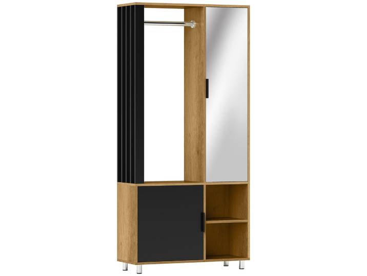 Armoire penderie moderne tringle suspension bois naturel