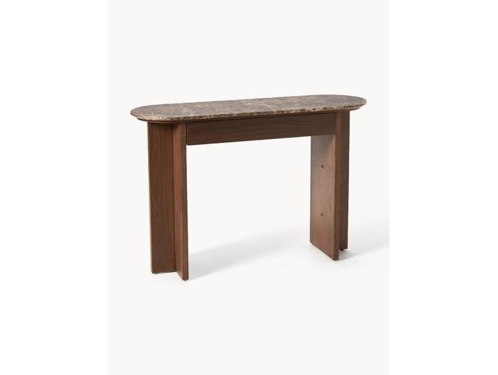 Holz-Konsole Zumi mit Marmorplatte