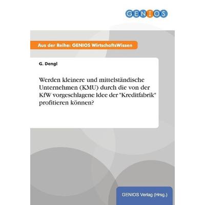 Werden kleinere und mittelständische Unternehmen (KMU) durch die von der KfW vorgeschlagene Idee der 'Kreditfabrik' profitieren können?, Taschenbuch