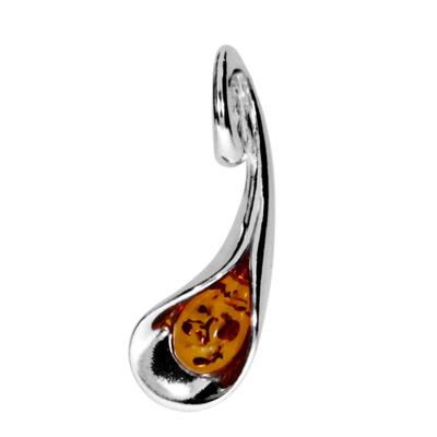 Kettenanhänger OSTSEE-SCHMUCK "Ostsee-Schmuck Anhänger Jeanne Anhänger Jeanne", weiß, Schmuckanhänger, Damen, 29 x 10mm, Silber 925 (Sterlingsilber), 2 g, Kettenanhänger