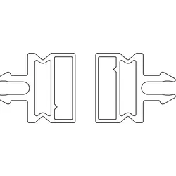 HSK Ersatzteile Einsteckmagnete, Transparent, E76056-1-99 E76056-1-99