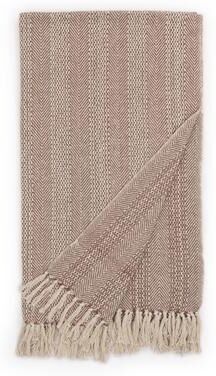 Indigo Road by Egypt Sherrod Anella Chevron Stripe Tasseled Cotton Rich 1-Piece Throw