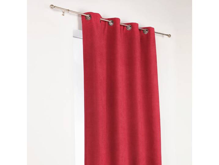 Rideau alaska isolant et 100 % occultant polyester rouge 140x260 cm