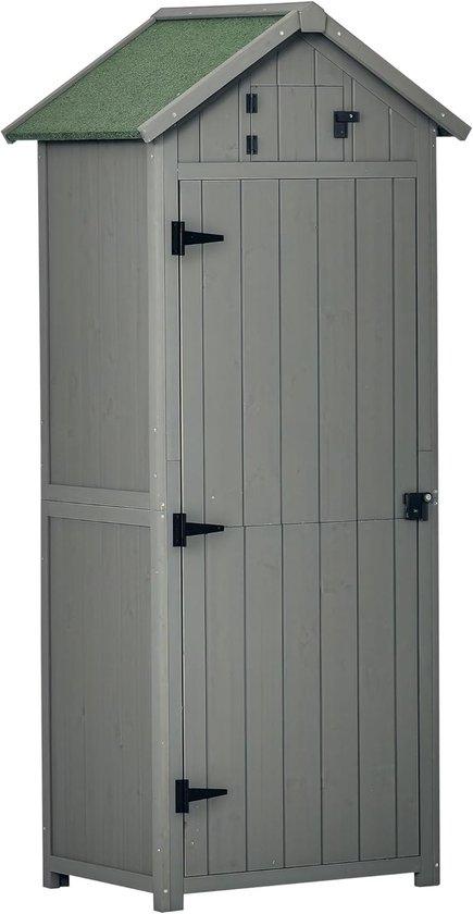 Gartenhaus aus lackiertem Kiefernholz mit Bitumendach - 77 x 54 x 179 cm
