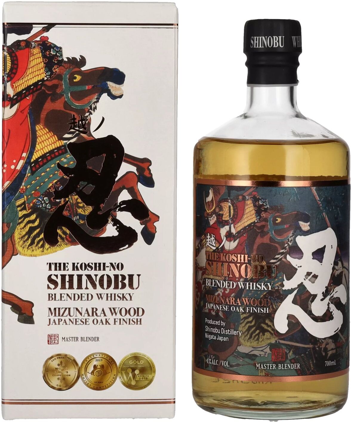 Shinobu Whisky The Koshi-No Shinobu Blended Whisky Mizunara Oak Finish 43% Vol. 0,7l in Geschenkbox