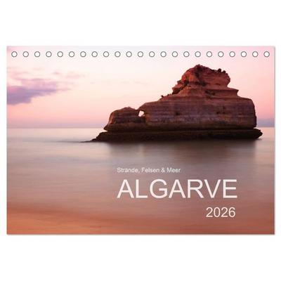 Strände, Felsen und Meer - ALGARVE 2026 (Tischkalender 2026 DIN A5 quer), CALVENDO Monatskalender
