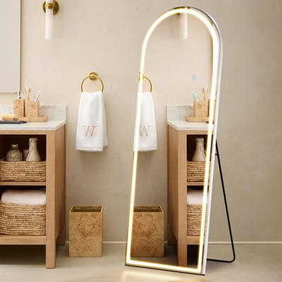 Fusion Finds LED Full Length Mirror Lighted Floor Mirror With Color Dimmable Lighting LED Full Length Mirror Lighted Floor Mirror With Color Dimmable Lighting