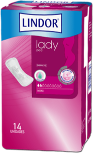 Lindor Pensos Higiénicos Mini Lady Pad Incontinência 14 un