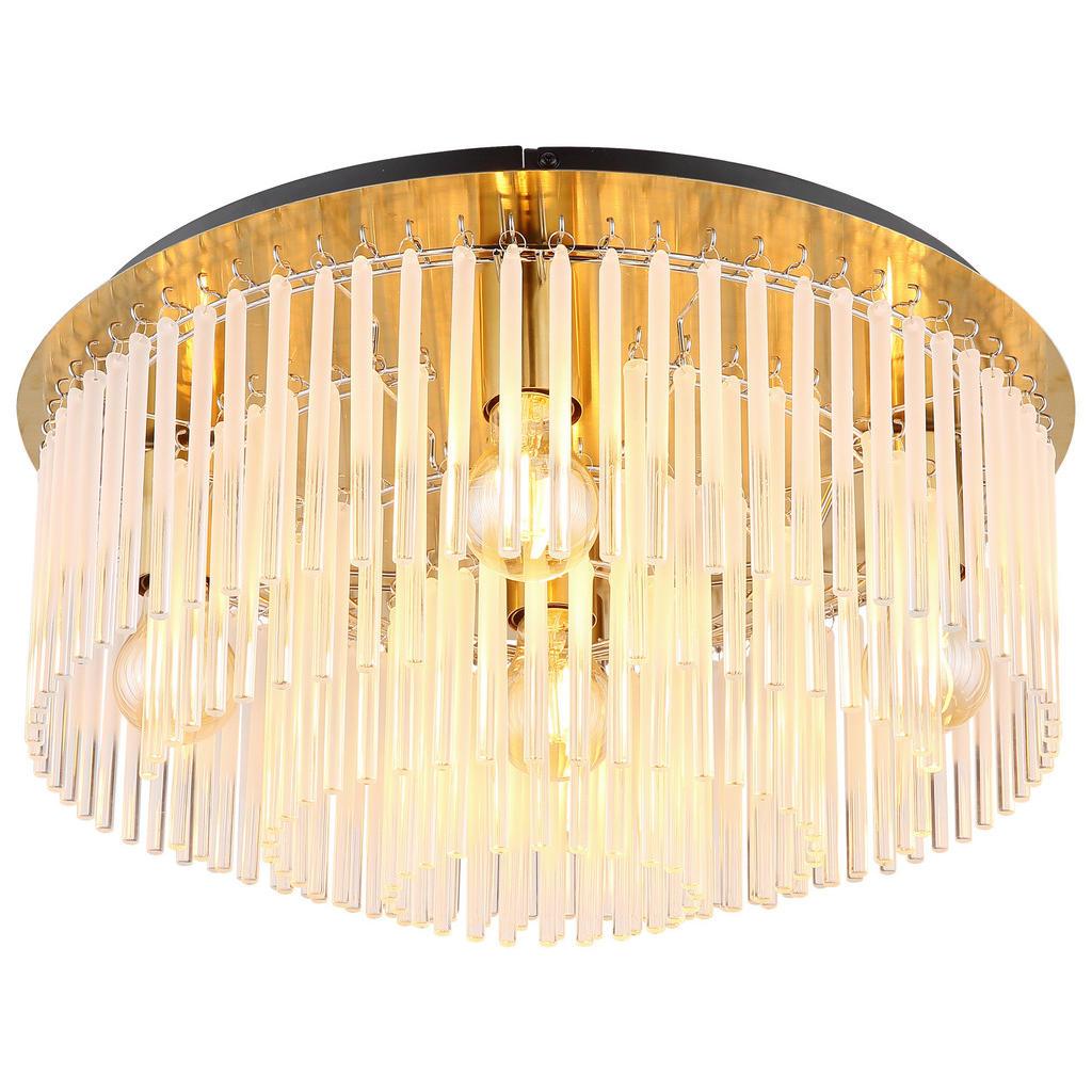 Collett's Monde Deckenleuchte, Schwarz, Gold, Metall, Glas, 25 cm, Lampen & Leuchten, Innenbeleuchtung, Deckenleuchten