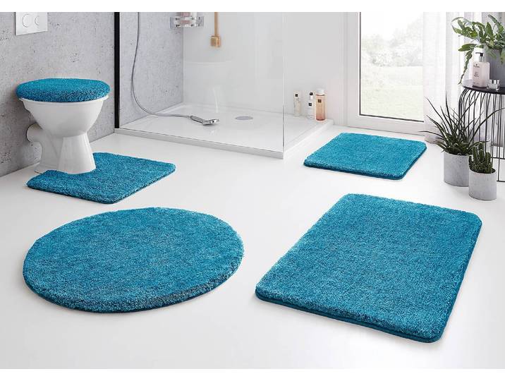 Badteppich Relax 100 x 100cm Blau/Meerblau