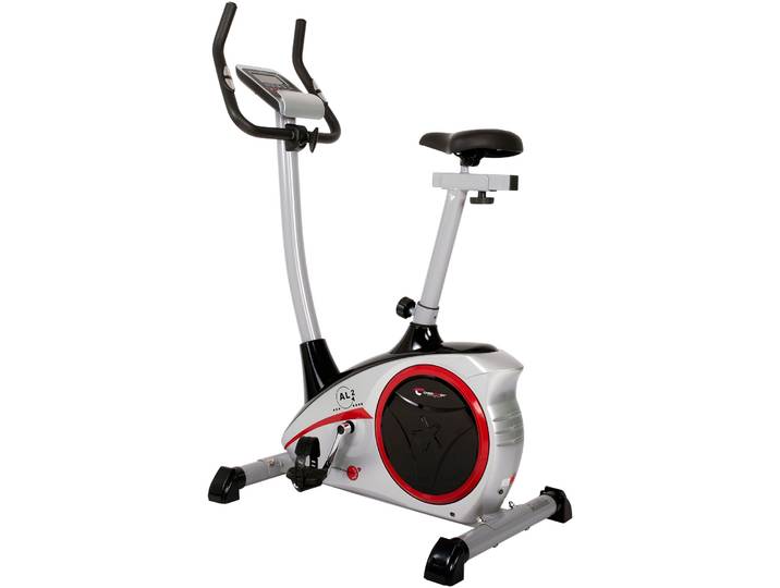 Ergometer CHRISTOPEIT SPORT AL 2 Gr. 1, silber (silberfarben), Heimtrainer, ohne Unterlegmatte, Ergometer, 150 kg max. Benutzergewicht, Fahrrad, 24 Widerstandsstufen, B:59cm H:134cm L:96cm