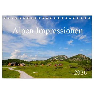 Alpen Impressionen (Tischkalender 2026 DIN A5 quer), CALVENDO Monatskalender