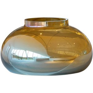 Leonardo Vase 018650 Poesia, Glas, gold, Tischvase, Kugelvase, rund, Höhe 14 cm