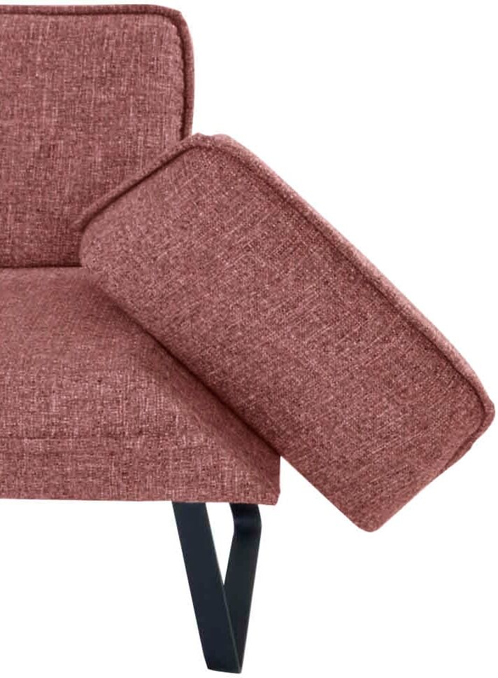 K+W Komfort & Wohnen "Drive" mit Seitenteilverstellung am langem Schenkel zur Sitzplatzerweiterung coral 90 B/H/T: 91cm x 68cm, Flachgewebe 775, langer Schenkel rechts
