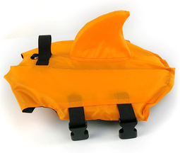 PetsAreLife Shark Dog Safety Life Jacket Orange M
