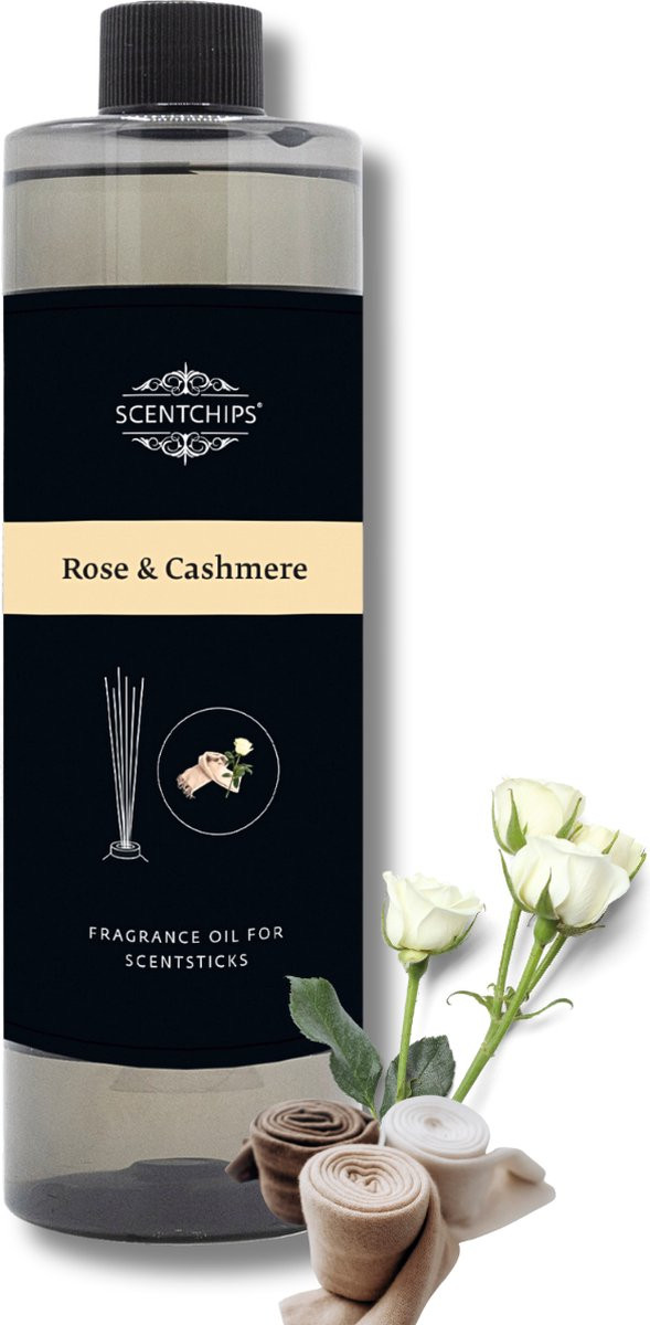 Scentchips Geurstokjes Navulling Rose & Cashmere - 400ml